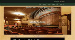 Desktop Screenshot of columbiatheatre.com